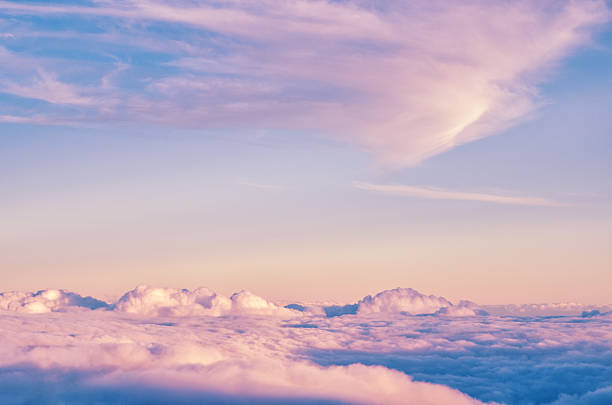 istock Abstract background with pink, purple and blue colors clouds. 629798786
