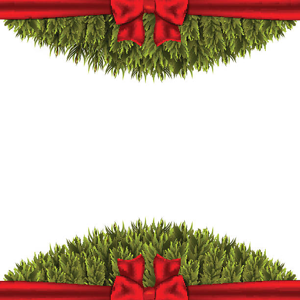 weihnachtsdekoration auf weißem hintergrund. - art blank national border frame stock-grafiken, -clipart, -cartoons und -symbole