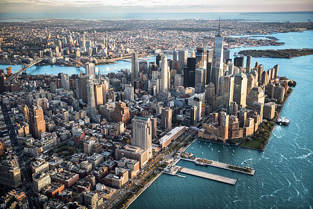istock Aerial view of Manhattan island 629799470