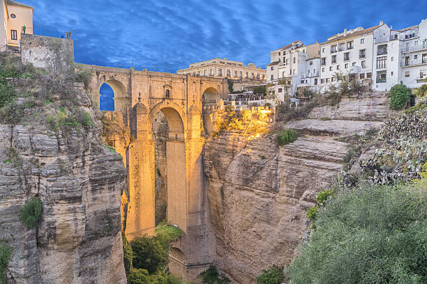 lluminated New Bridge bridge in Ronda