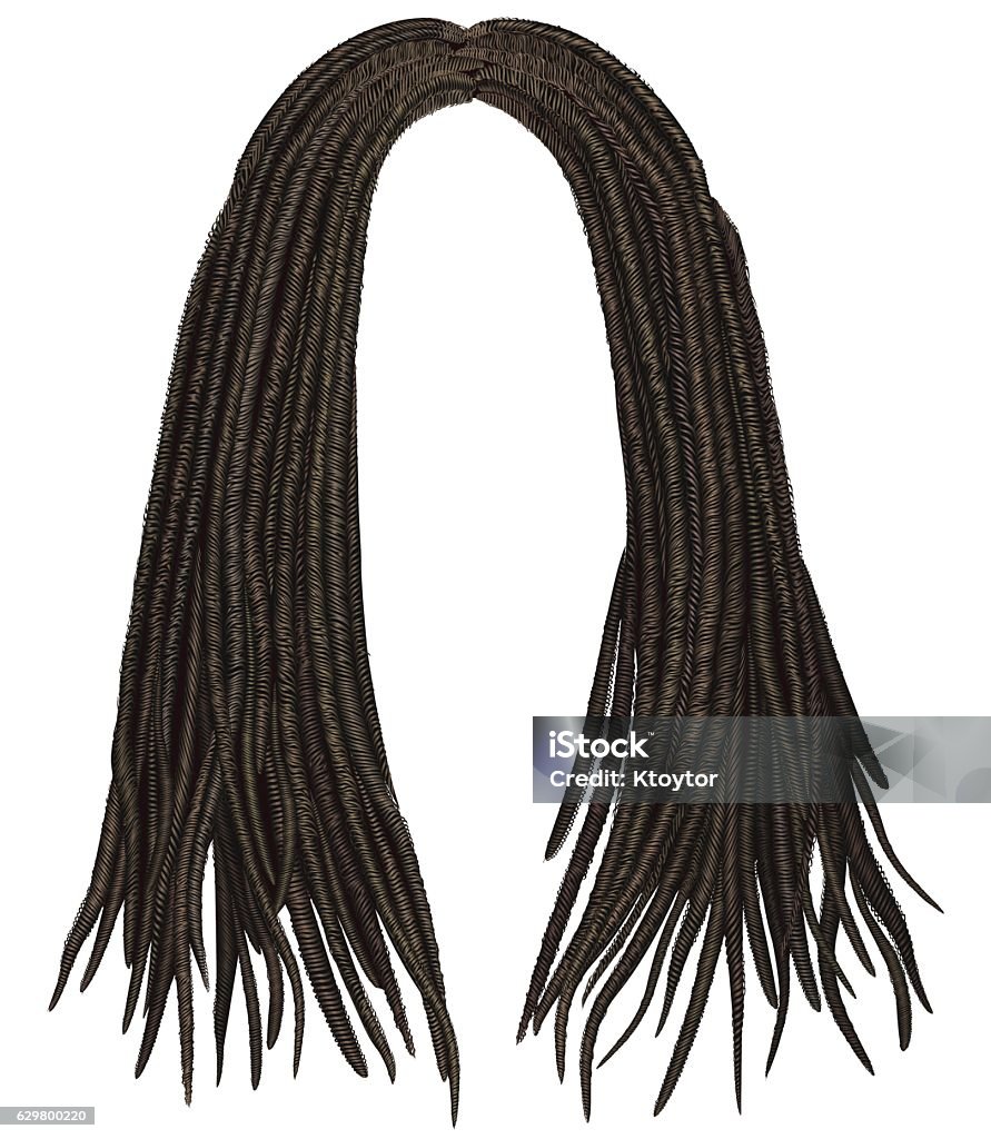 Trendy African Long Hair Dreadlocks Realistic 3d Fashion Beauty Style Stock  Illustration - Download Image Now - iStock