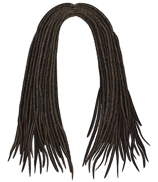 trendy african long  hair dreadlocks . realistic  3d . fashion beauty style . trendy african long  hair dreadlocks . realistic  3d . fashion beauty style . dreadlocks stock illustrations