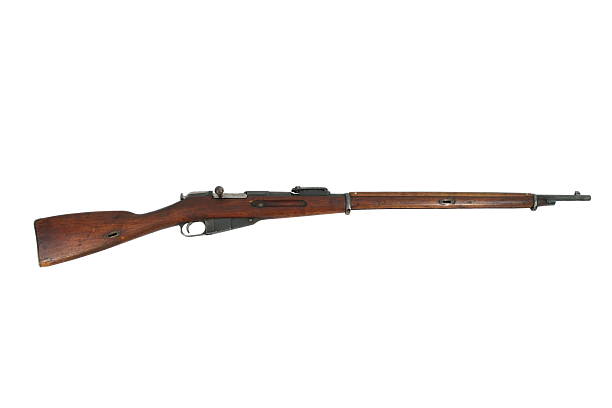 istock Antique Military Rifle Isolated On White 629801478