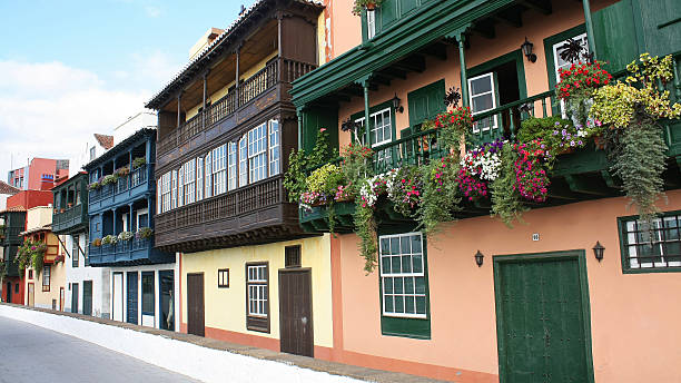 istock Typical Balconies in Santa Cruz de La Palma, Spain 629801584