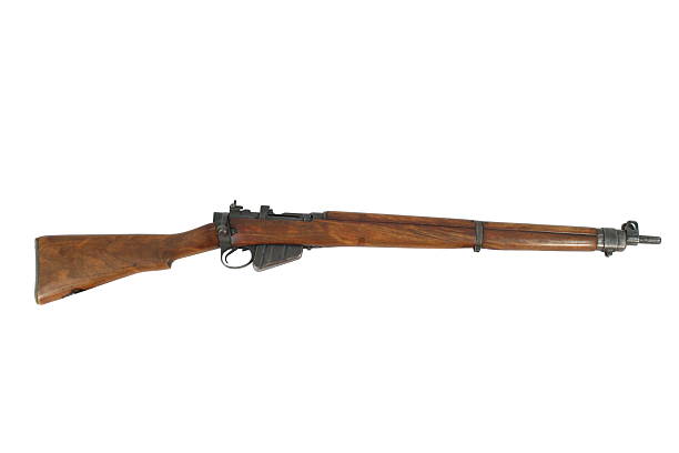 istock Antique Military Rifle Isolated On White 629802064