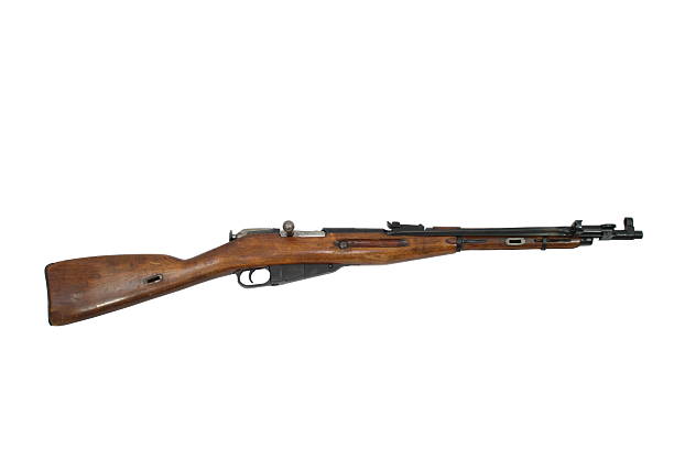 istock Antique Military Rifle Isolated On White 629802196