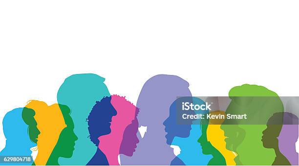 Head Profiles Stock Illustration - Download Image Now - Profile View, Multiracial Group, People
