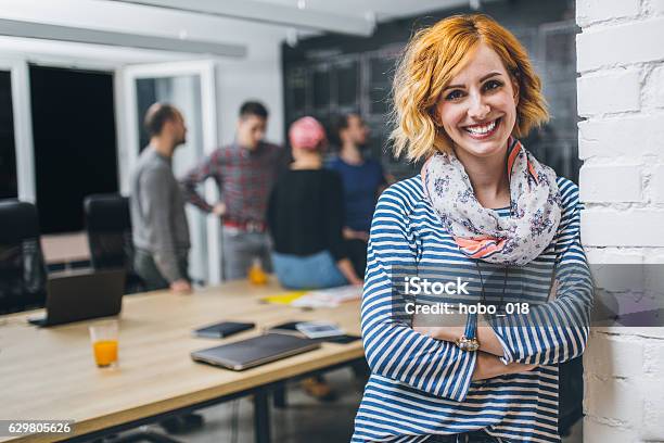 Photo Of Young Business Woman In A Conference Room Stock Photo - Download Image Now - Education Training Class, Office, Women