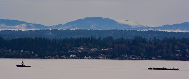 タグボート  - tugboat puget sound nautical vessel pulling ストックフォトと画像