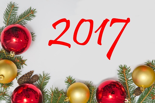 Christmas decoration with text 2017