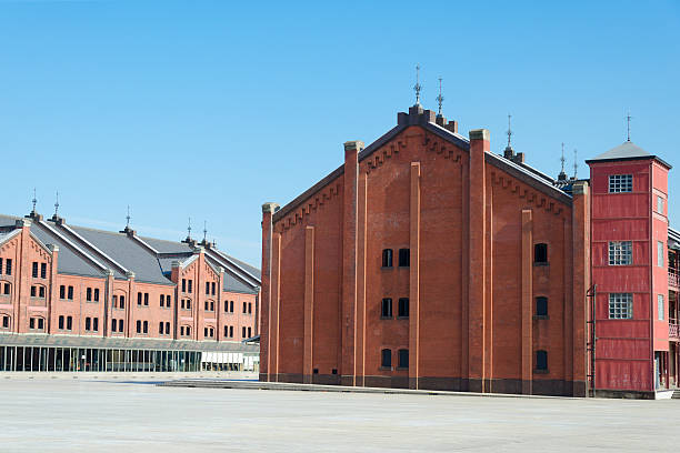 istock Red Brick Warehouse in yokohama, japan 629815676