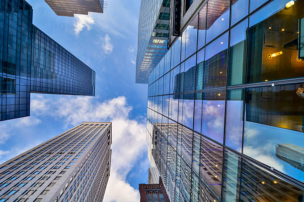 istock Looking up skyscrapers in nyc 629816076