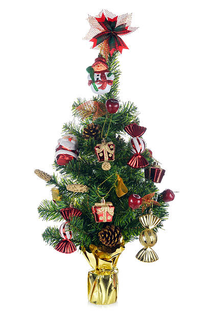 istock Beautiful christmas tree isolated on white background 629820338