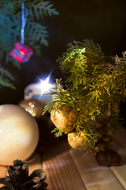 istock New Year table decorated with ornaments 629820476
