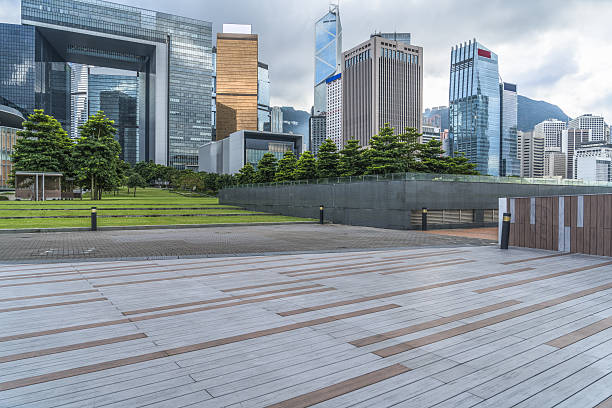 istock meadow,city skyline,Hong Kong,China 629826608
