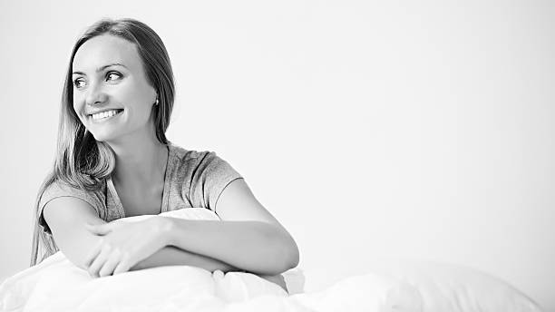 Free picture: Monochrome photo of gorgeous woman sitting in wheat field ...