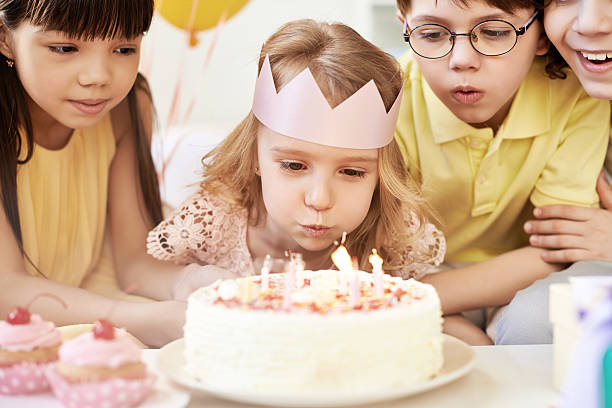 istock Birthday girl with friends 629828224