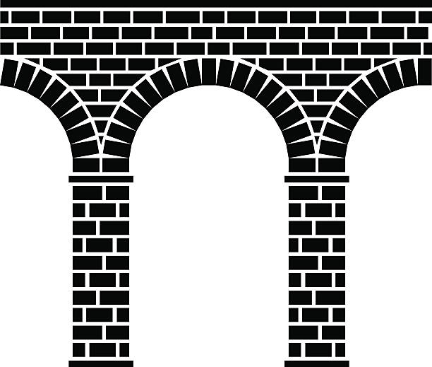 ilustraciones, imágenes clip art, dibujos animados e iconos de stock de antiguo puente de piedra sin costuras viaducto acueducto - roman aqueduct