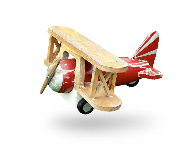 istock Old wooden  plane toy 629833498