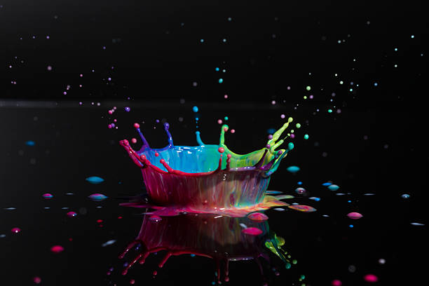 Artistic paint drop stock photo