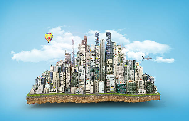 istock Concept of eco city. 629839014