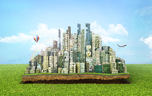 istock Concept of eco city. 629839054