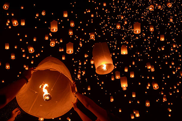 istock Floating lantern at Chiang Mai Province, Asia Thailand 629839144