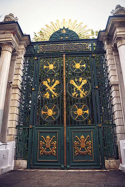 The main gate to the Galatasaray High School, the most influential high schools in modern Turkey. Located in Istiklal street of Istanbul