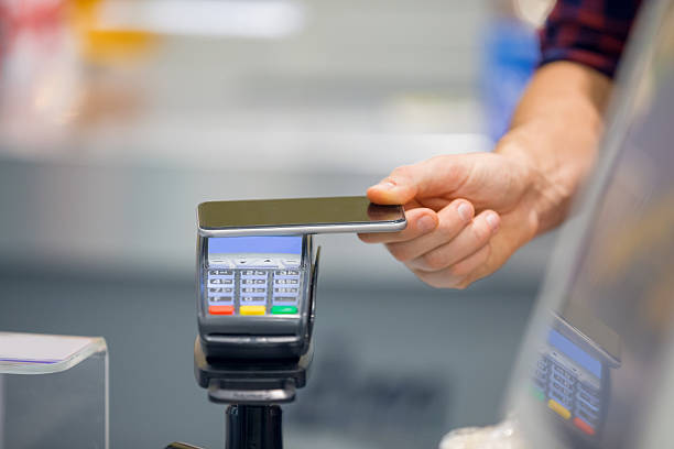 istock Contactless payment with smartphone 629840148