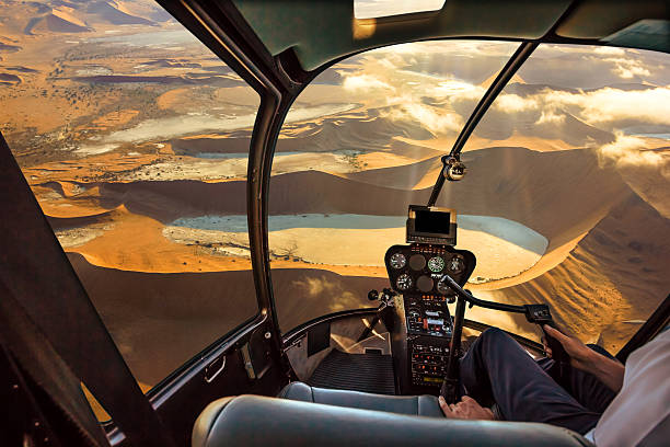 Helicopter in Sossusvlei Desert