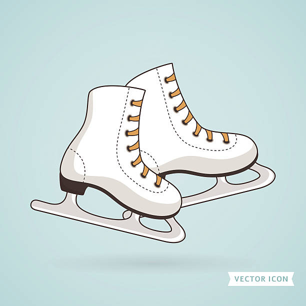 Ice skates. Vector illustration. Ice skates. Sport and winter holiday themes. Vector illustration. hockey skate stock illustrations