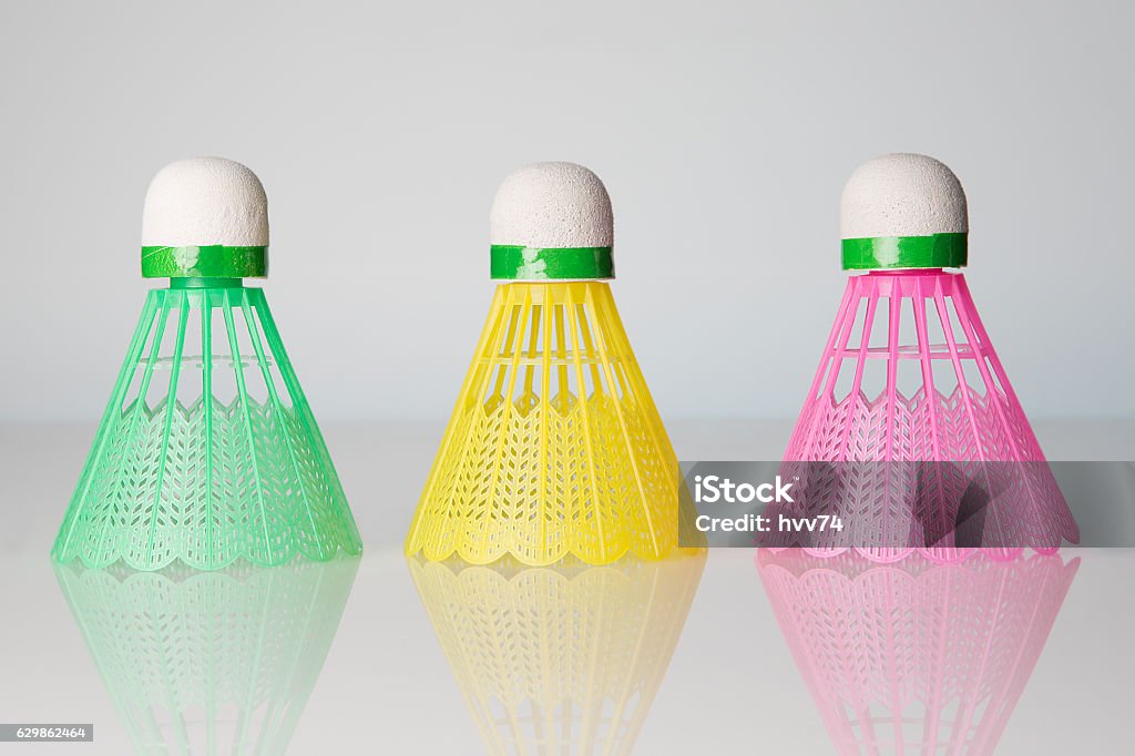 Shuttlecock Color Three Color Shuttlecocks For Playing Badminton Stock Photo - Download ...