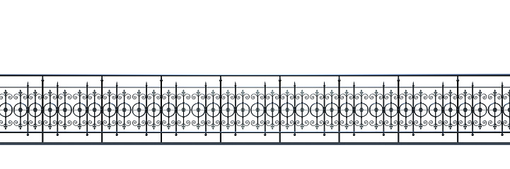 3d illustration of a victorian fence isolated on white background