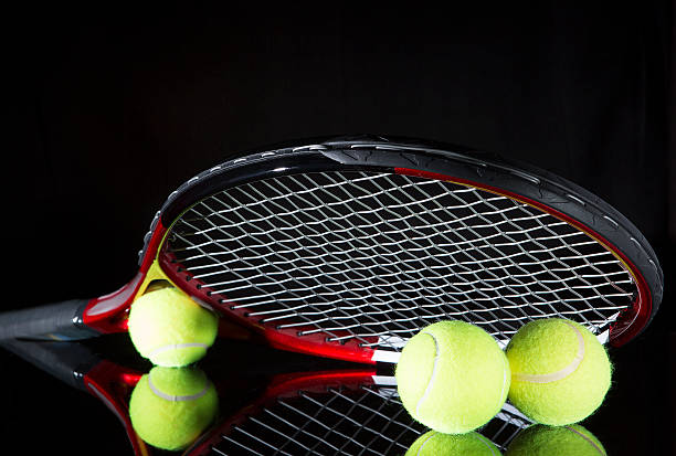 istock Tennis racket and two balls for playing tennis 629865016