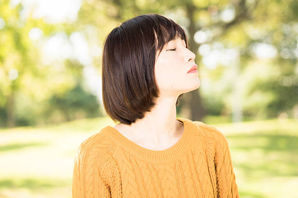 istock Beautiful woman in nature 629944662