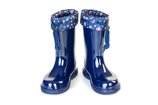 istock Navy blue boots for little girls 629950210