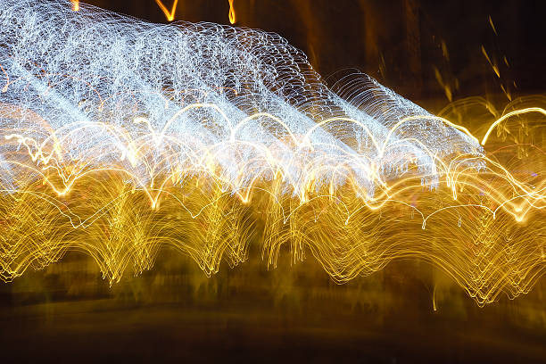 istock Abstract White and Yellow Lights Background 629950392