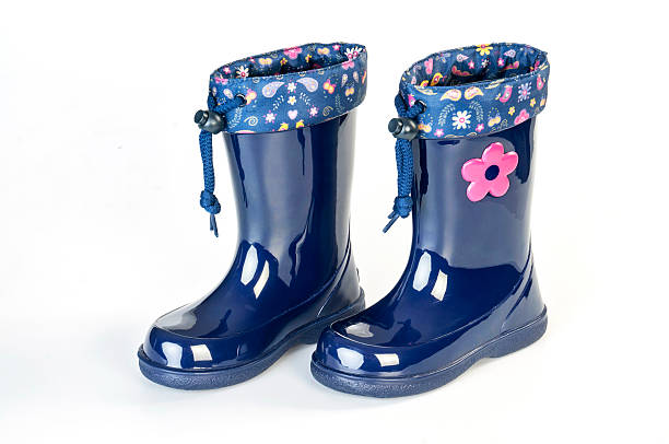 istock Navy blue boots for little girls 629950396