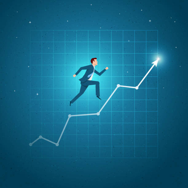 Business concept vector illustration Business concept vector illustration. Growth, balance, success, business opportunities concept. Elements are layered separately in vector file. professional runner stock illustrations