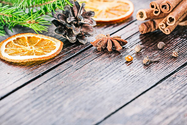 istock Christmas decor with dried orange 629953412