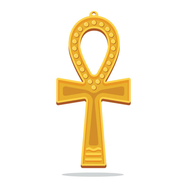 istock Golden Ankh Egyptian Cross. Life Giving Object 629953430
