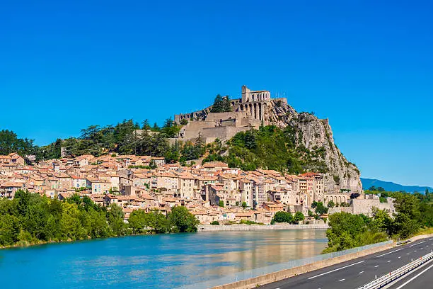 View on the village of Sisteron, Southern France.