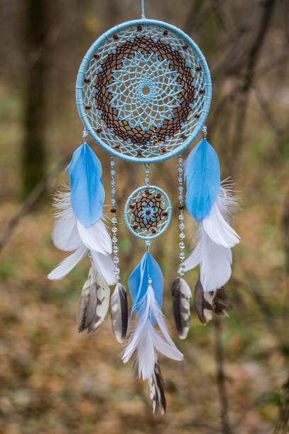 istock Dreamcatcher made of feathers, leather, beads, and ropes 629955410