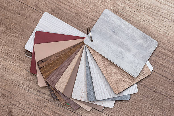 istock wood sample color on the wooden table 629955672