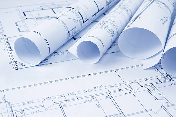 istock Variety of Engineering Construction Drawings 629956456