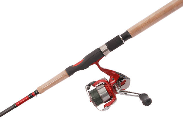 istock Fishing rod with a reel (Clipping path) 629959542