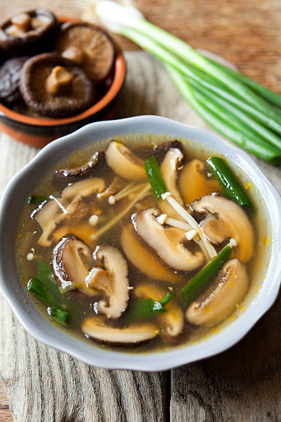 istock Shiitake mushrooms Chinese soup. 629959582