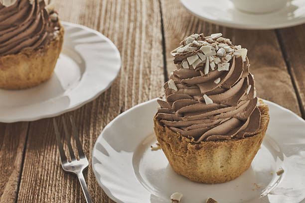 istock Air cake in a basket with chocolate cream 629965624