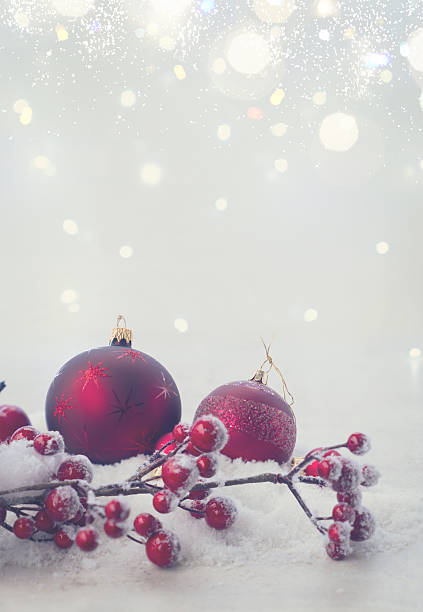 istock Christmas scene with snow 629984346