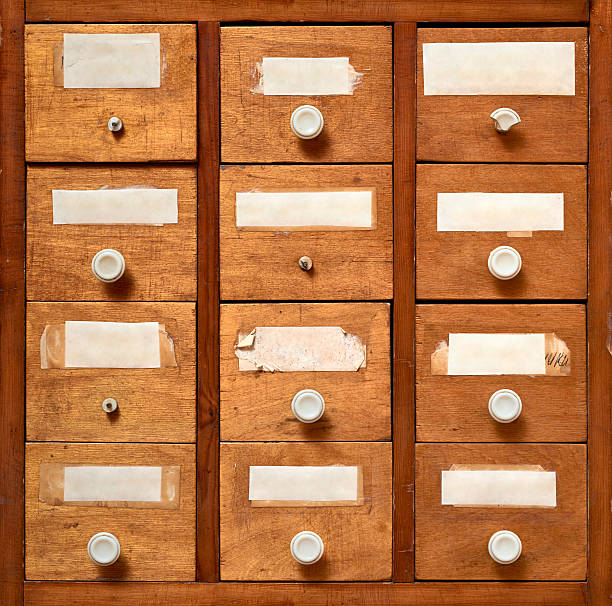 istock Wooden cabinet with drawers 629986064